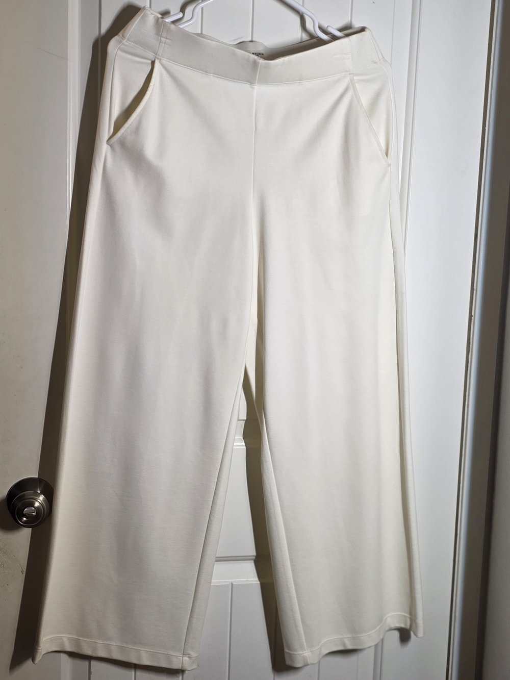 Max Studio Wide-Leg Pull-On Pants in Cream